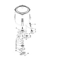 Amana NTW4501XQ0 gearcase, motor and pump parts diagram