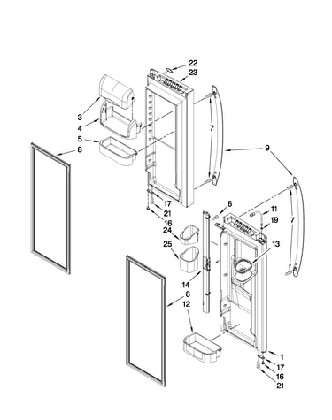 Refrigerator door parts