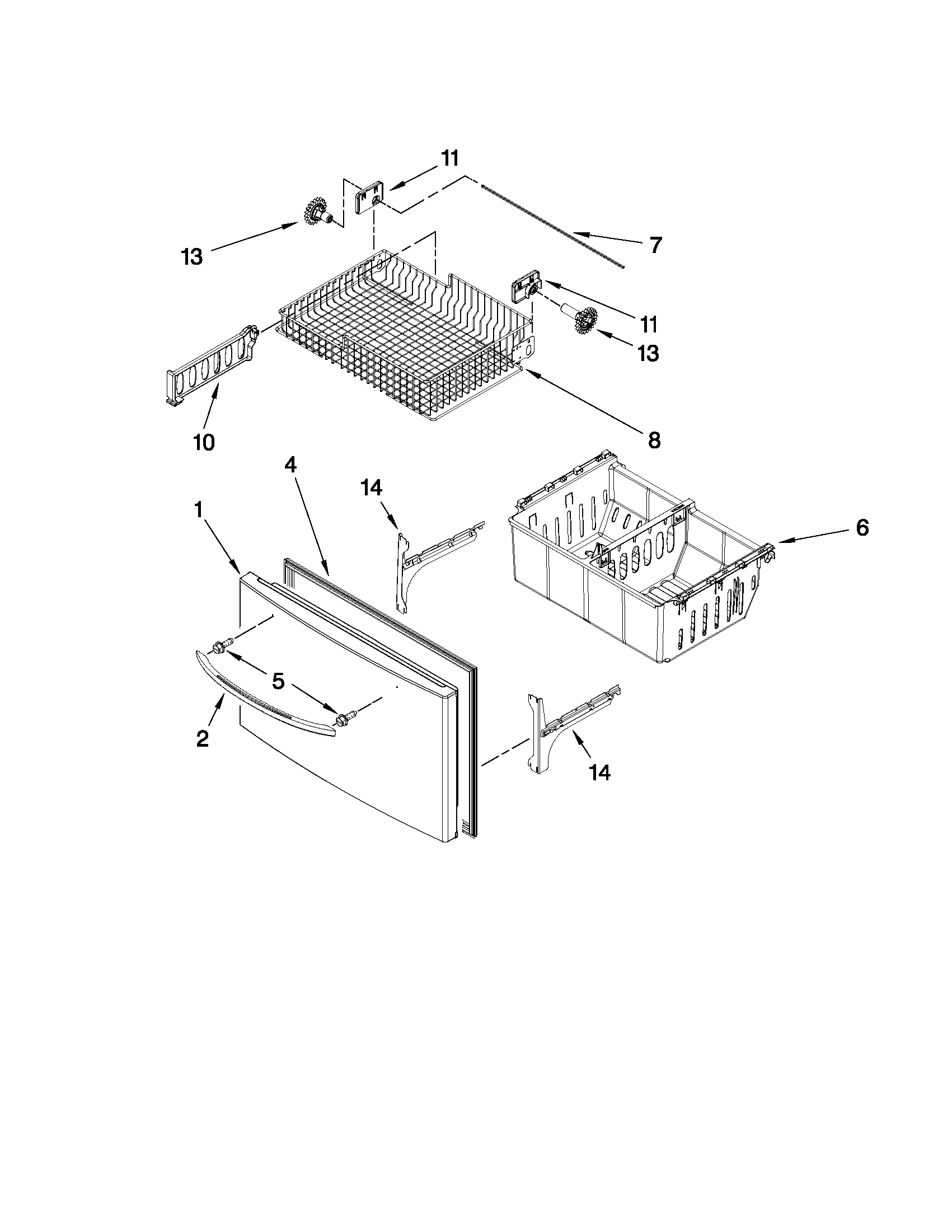 Freezer door parts
