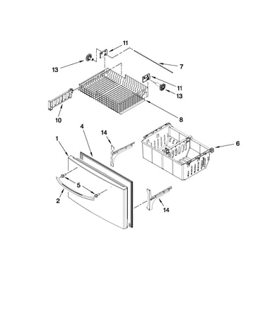 Freezer door parts