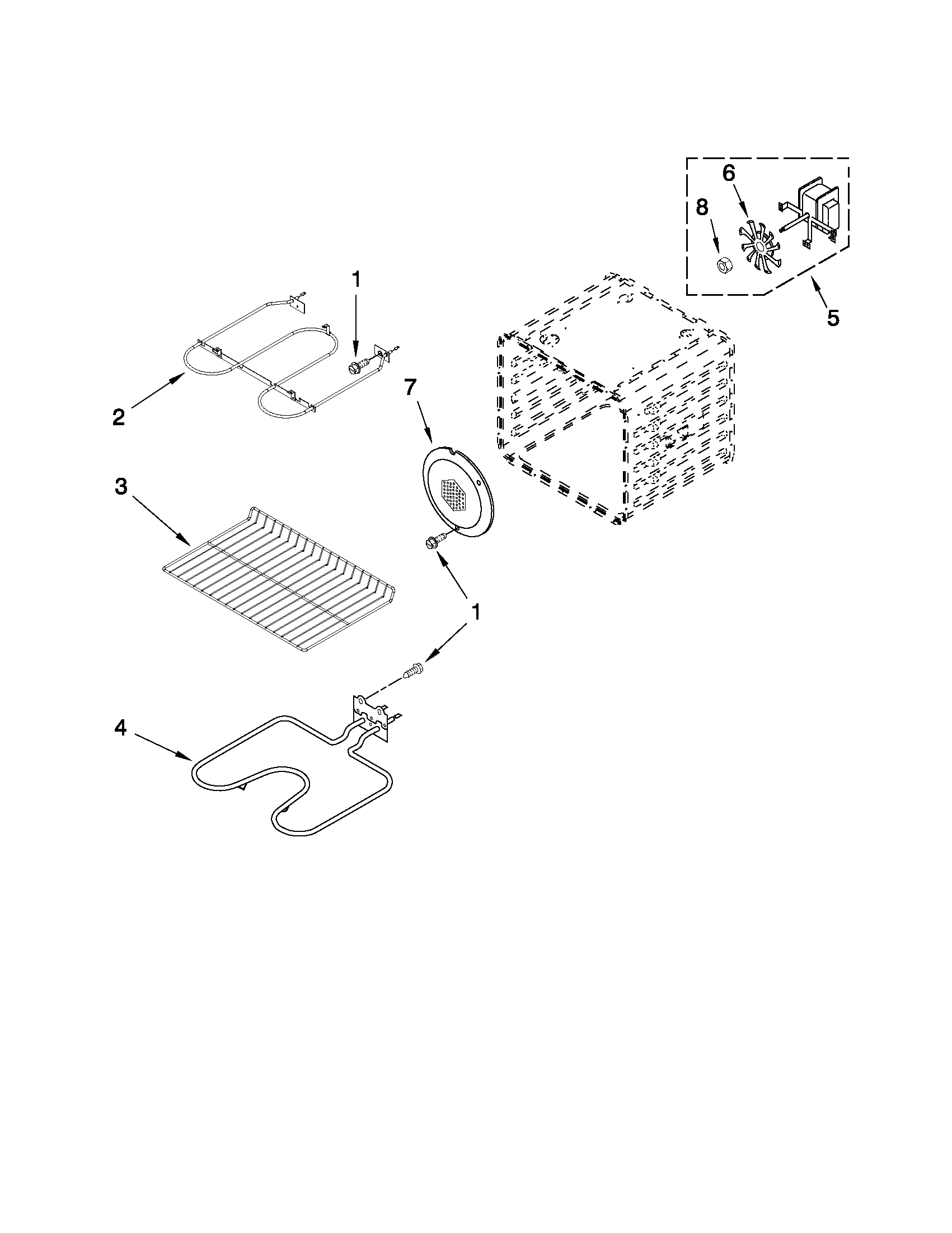Internal oven parts