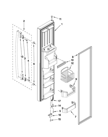 Freezer door parts