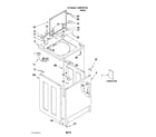 Whirlpool CAM2762TQ3 top and cabinet parts diagram