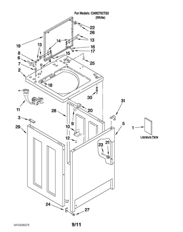 Top and cabinet parts