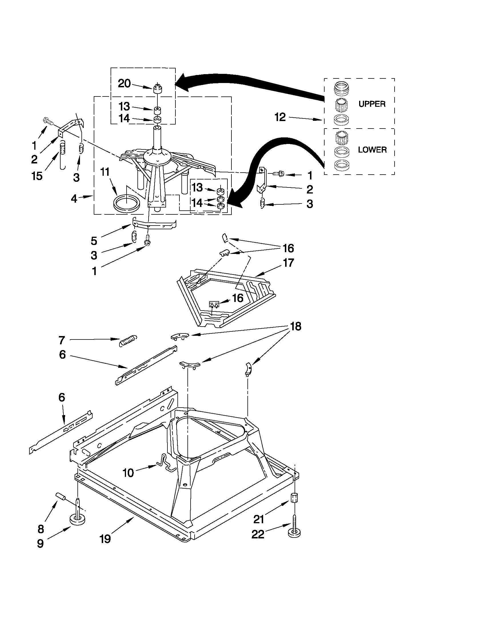 Machine base parts