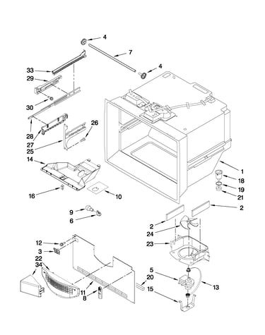 Freezer liner parts