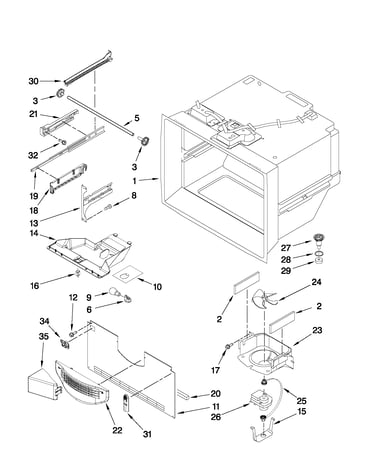 Freezer liner parts