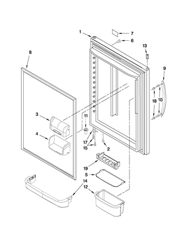 Refrigerator door parts