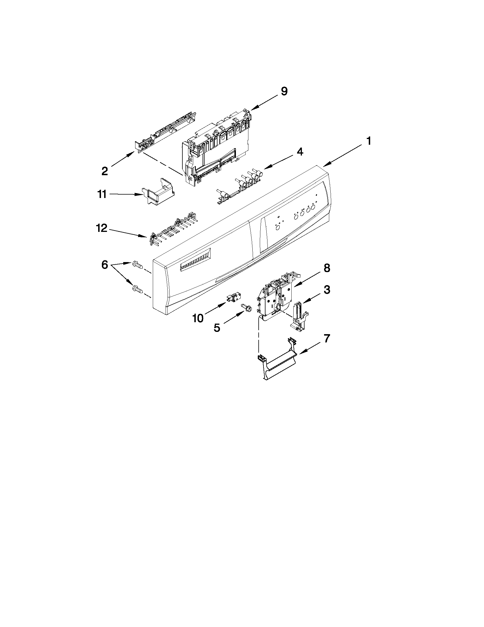 CONTROL PANEL AND LATCH PARTS