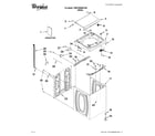 Whirlpool 7MWTW5560YW0 top and cabinet parts diagram
