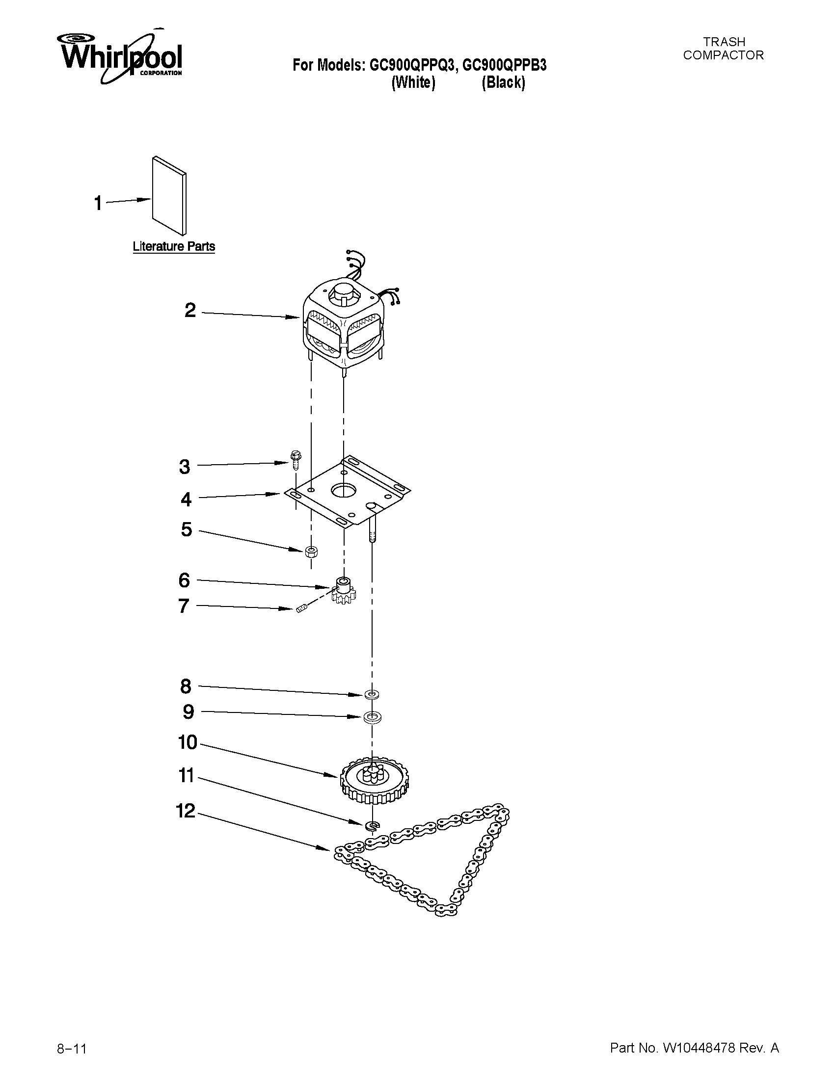 Motor and drive parts