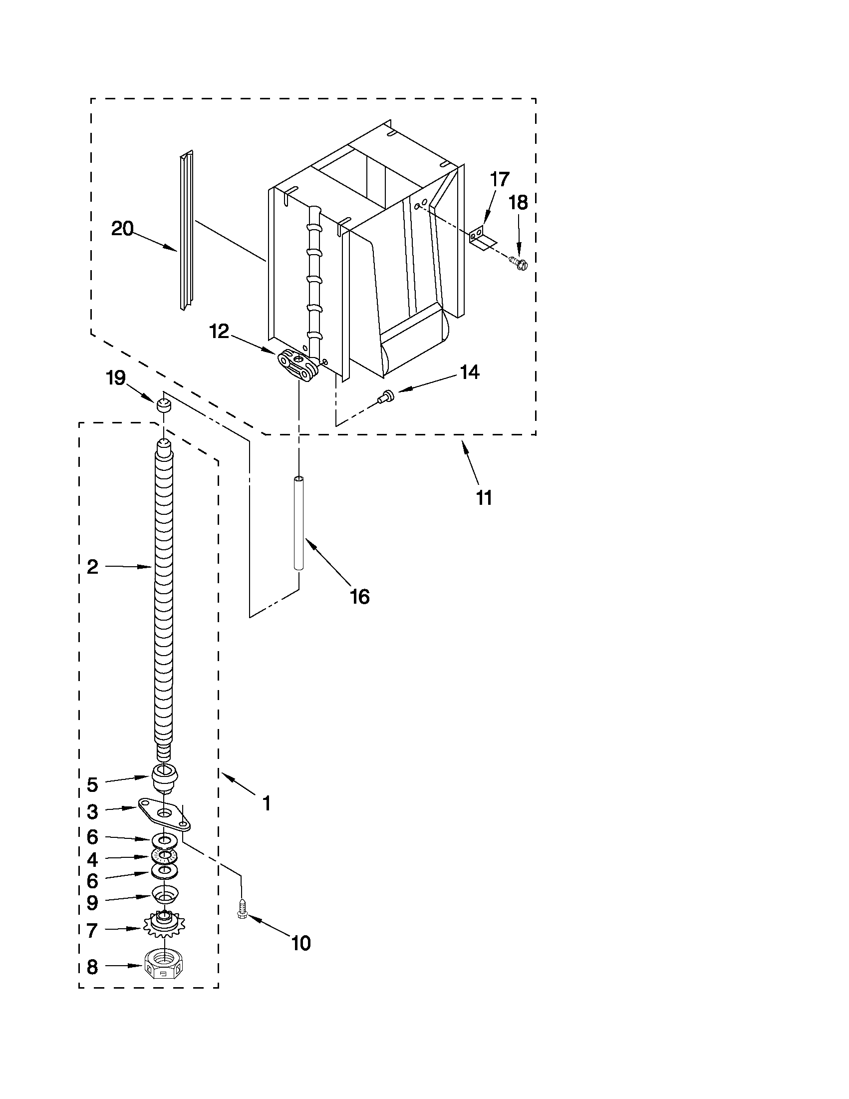 Powerscrew and ram parts