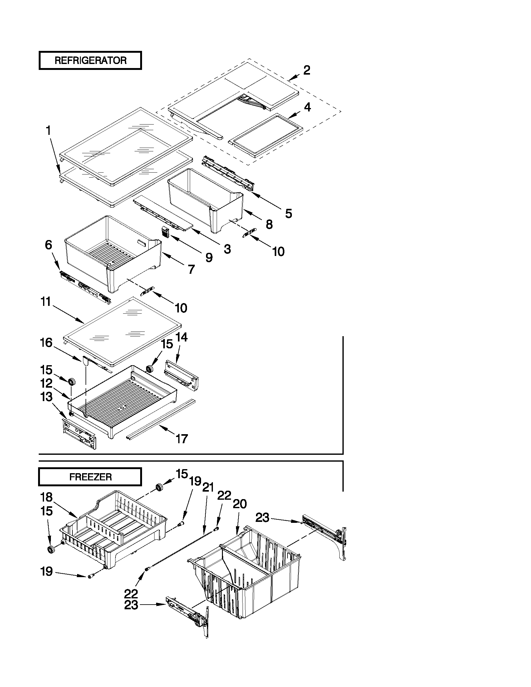 Shelf parts