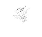 Whirlpool DP1040XTXB6 control panel and latch parts diagram