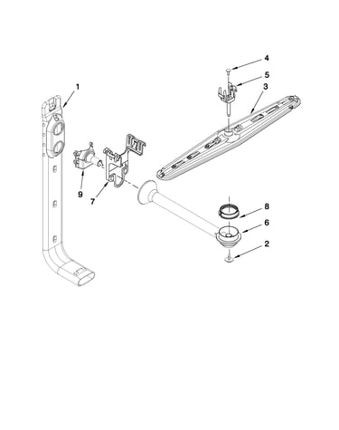 Upper wash and rinse parts