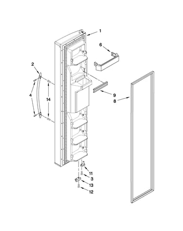 Freezer door parts