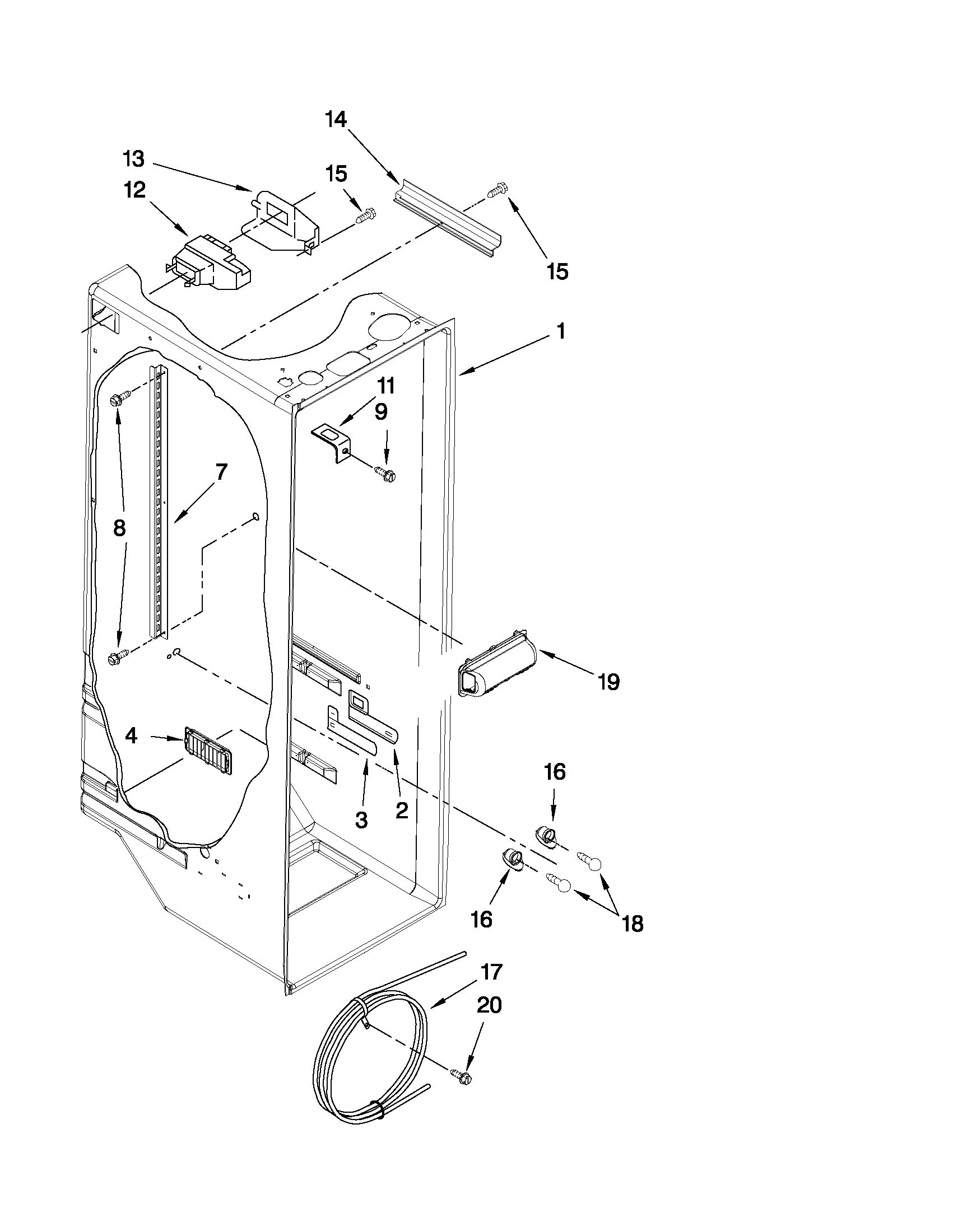 Refrigerator liner parts