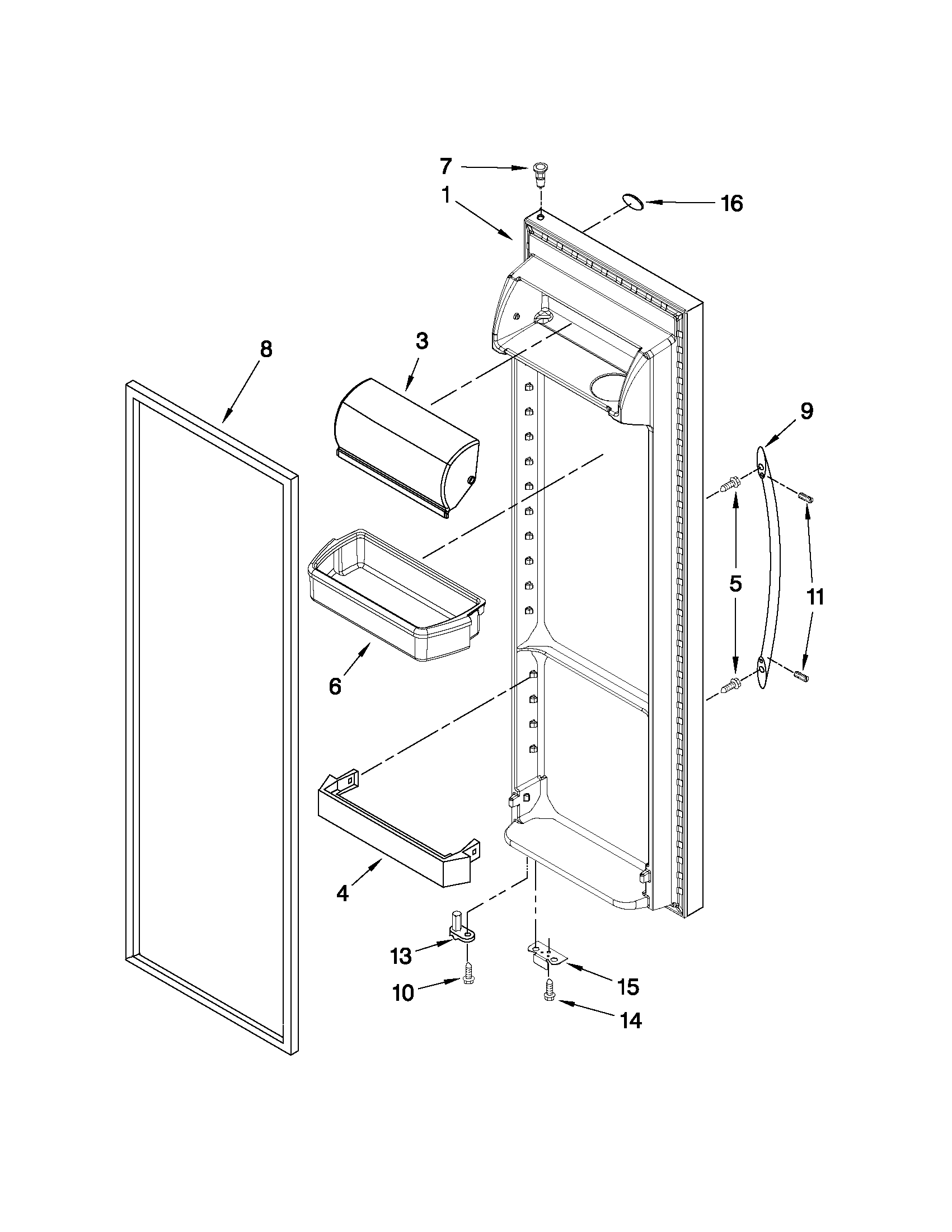Refrigerator door parts
