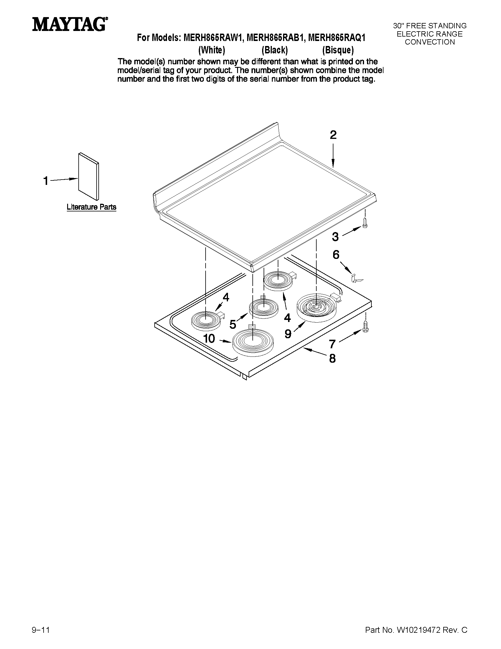 Cooktop parts