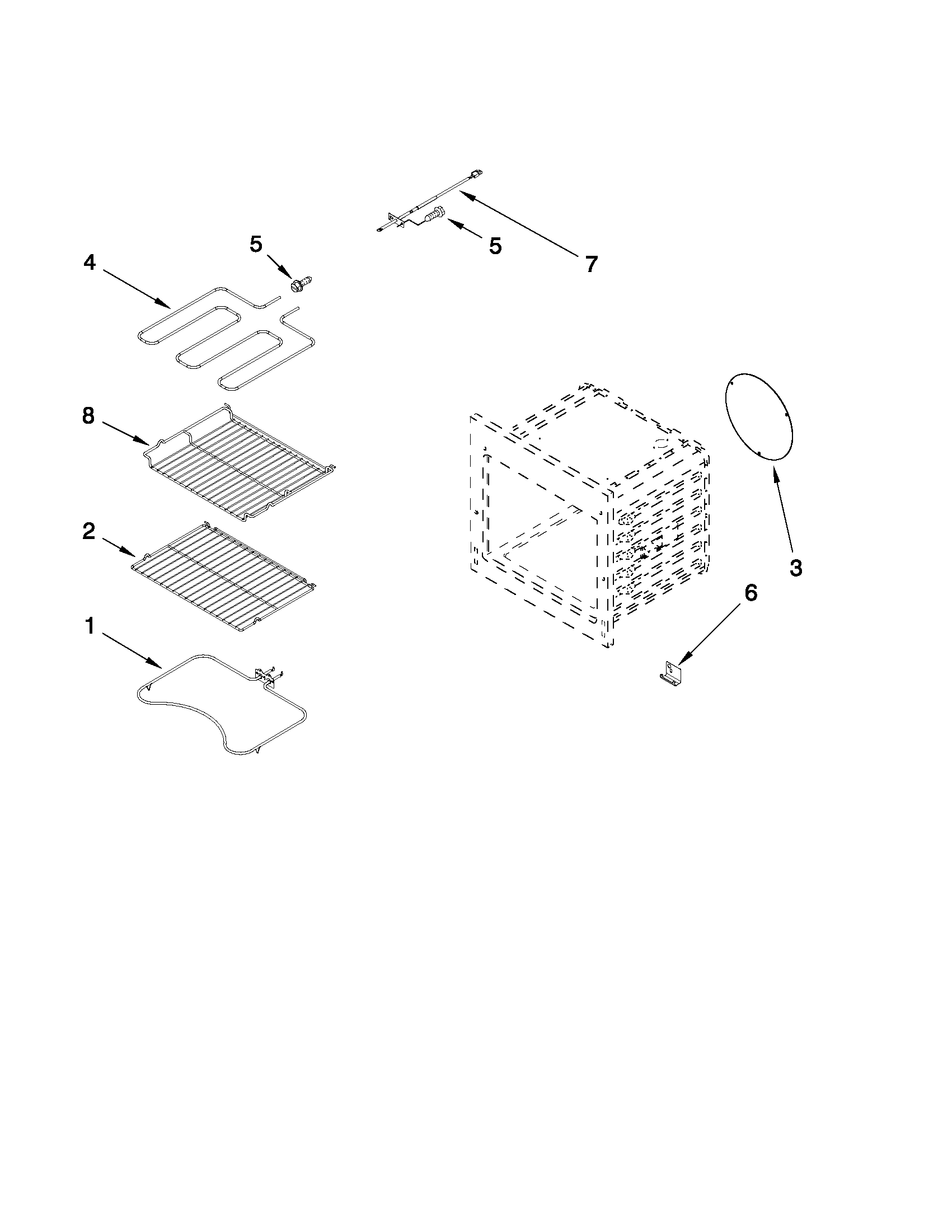 Internal oven parts