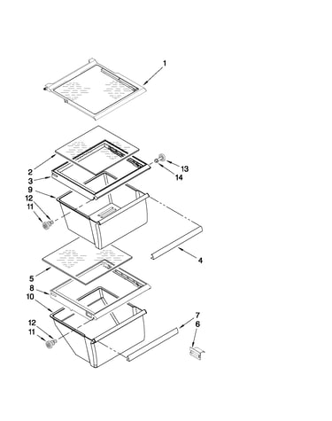 Refrigerator shelf parts