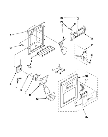 Dispenser front parts