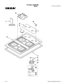 Cooktop, burner and grate parts
