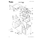 Whirlpool WTW8240YW0 top and cabinet parts diagram