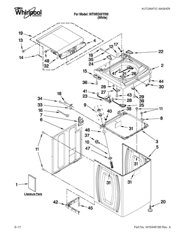 Top and cabinet parts