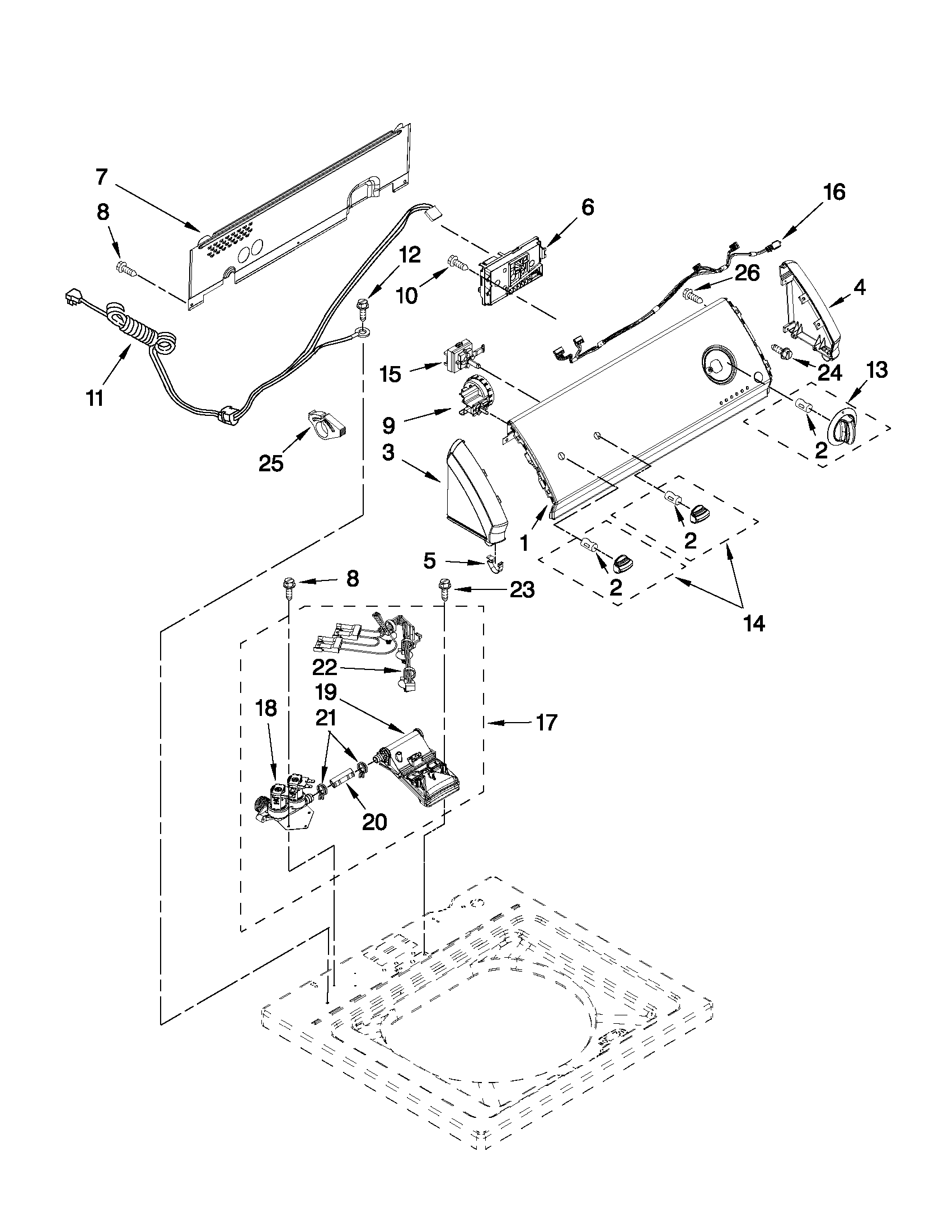 CONTROLS AND WATER INLET PARTS