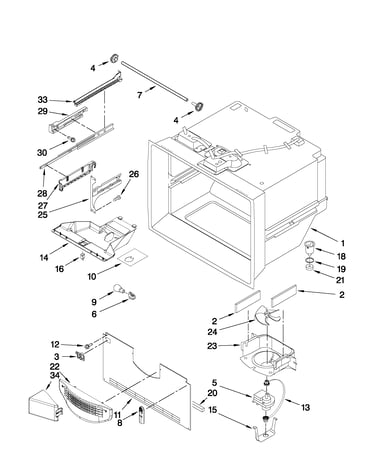 Freezer liner parts
