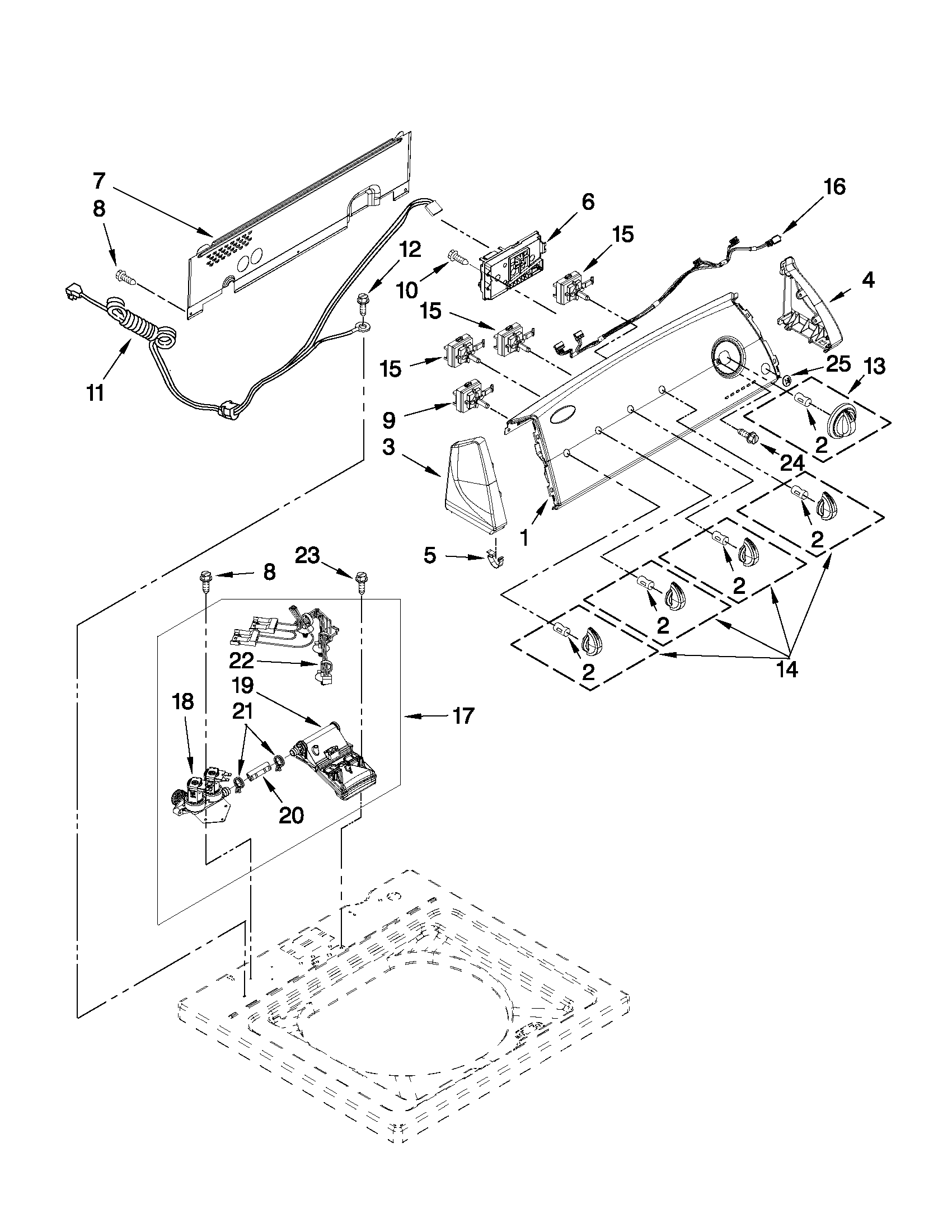 Console and water inlet parts