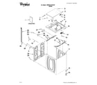 Whirlpool 7MWTW1750YW1 top and cabinet parts diagram