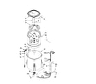 Whirlpool 7MWTW1955YW1 basket and tub parts diagram