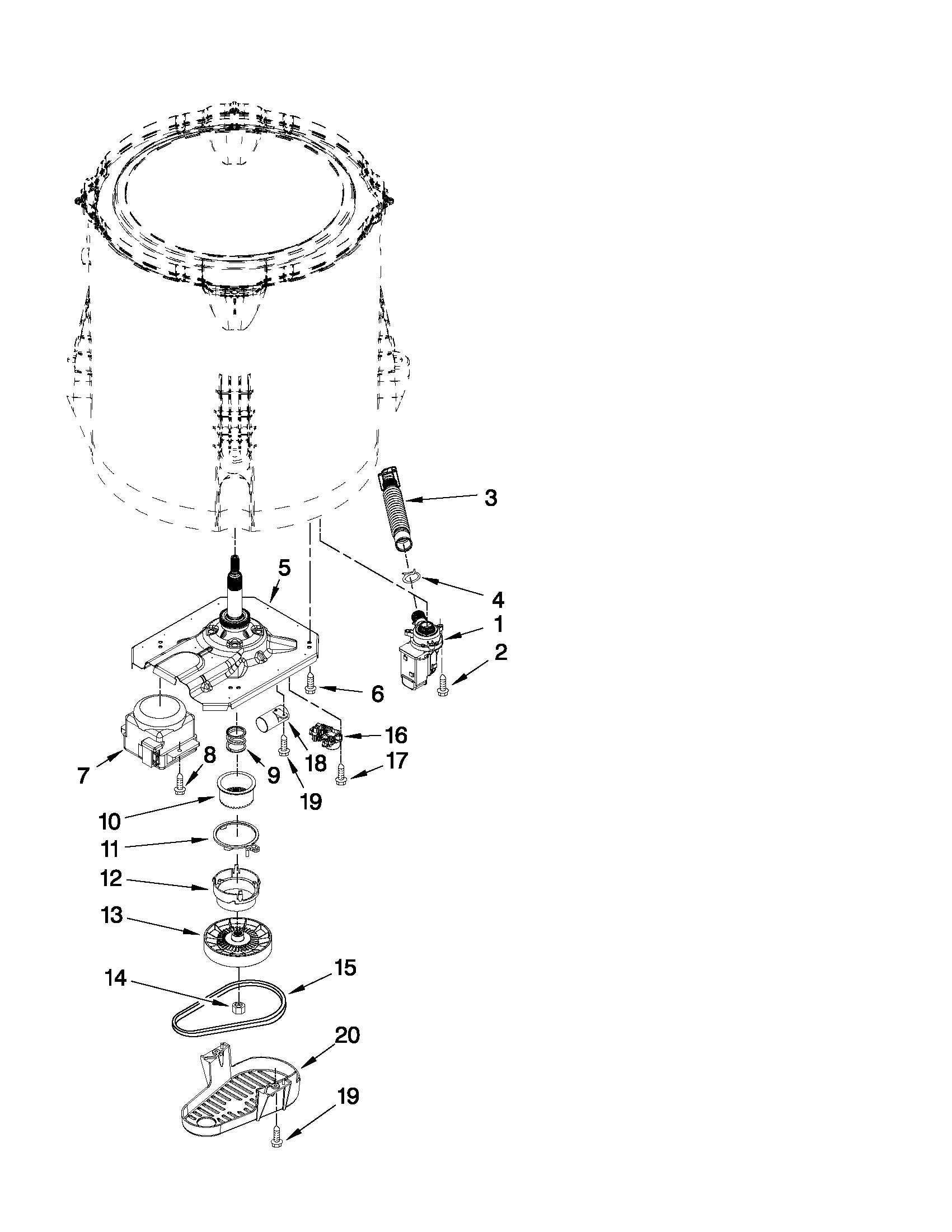 Gearcase, motor and pump parts