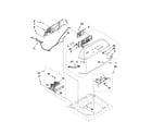 Whirlpool 7MWTW5700YW1 console and dispenser parts diagram
