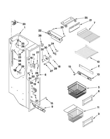 Freezer liner parts