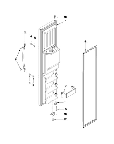 Freezer door parts