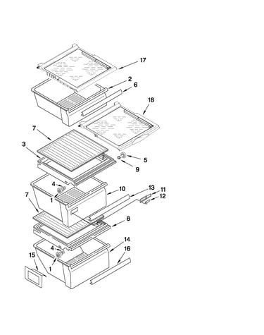 Refrigerator shelf parts