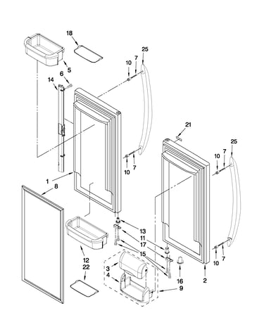 Refrigerator door parts