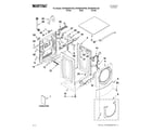 Maytag MHWE400WW00 top and cabinet parts diagram