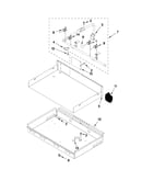 Burner box, gas valves, and switches