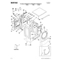 Maytag MHWE400WW01 top and cabinet parts diagram