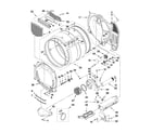 Maytag MLE20PDAYW0 bulkhead and blower parts diagram