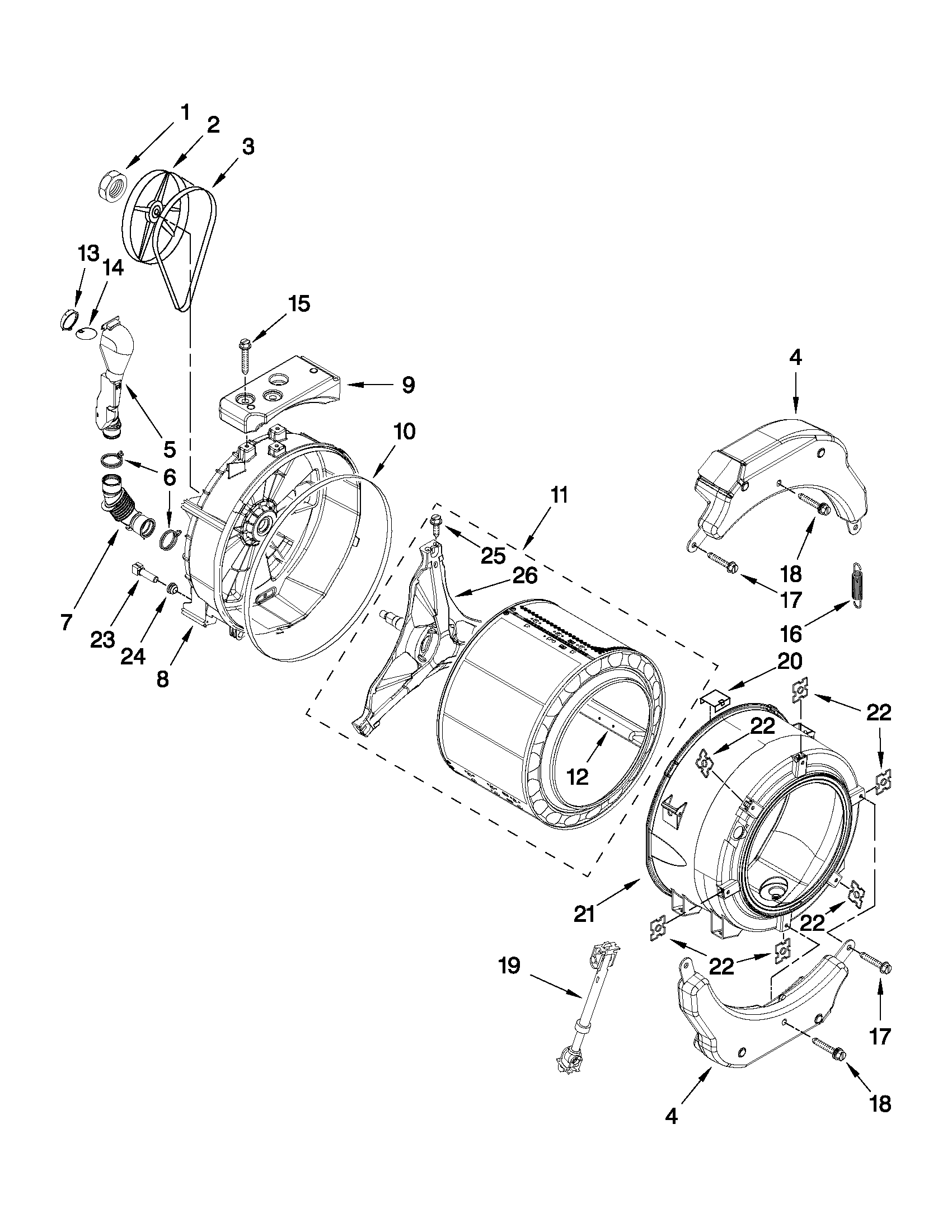 TUB AND BASKET PARTS