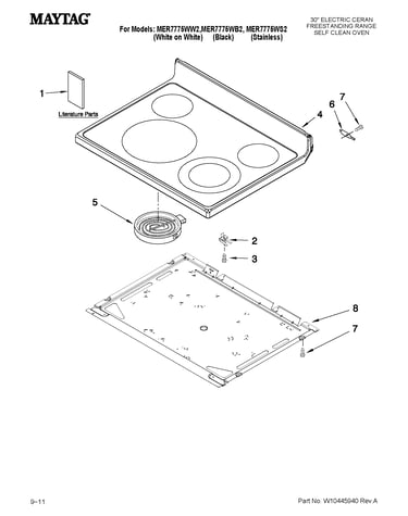 Cooktop parts