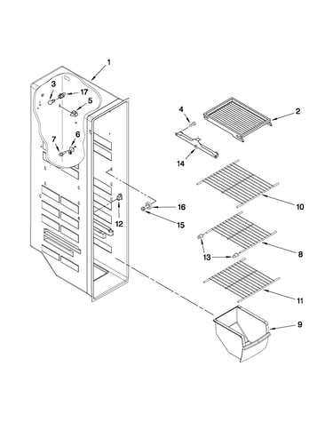 Freezer liner parts