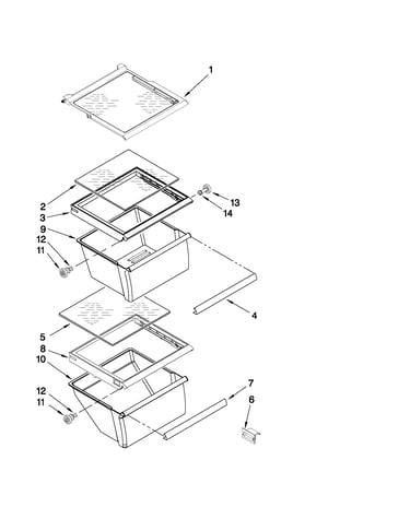 Refrigerator shelf parts