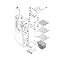 Maytag MSD2559XEM02 freezer liner parts diagram