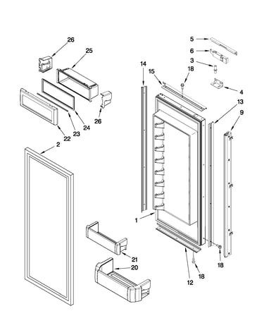 Refrigerator door parts